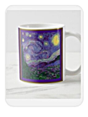 Starry Night & Skeleton by Van Gogh Coffee Mug, Creative Drinks